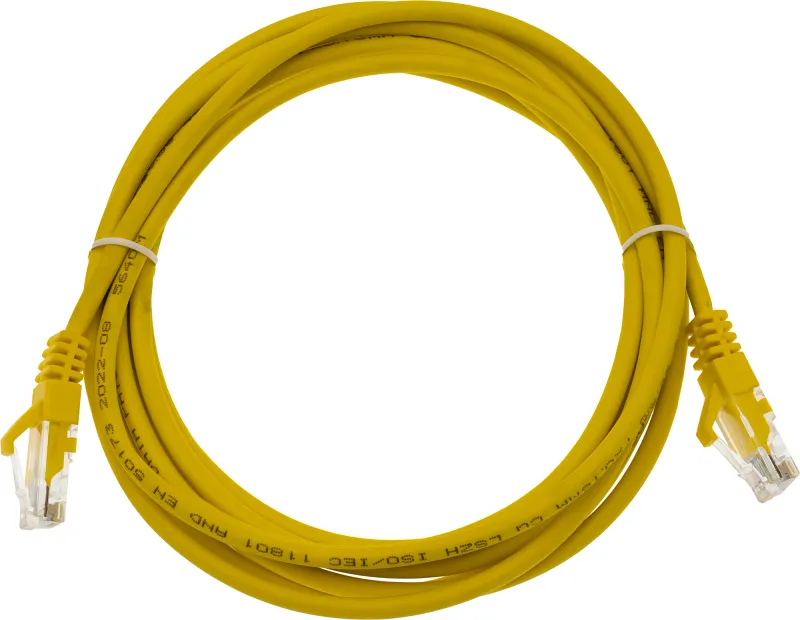 Патч-корд Suprlan 10-0164 UTP RJ-45 вил.-вилка RJ-45 кат.5E 3м желтый LSZH 26AWG