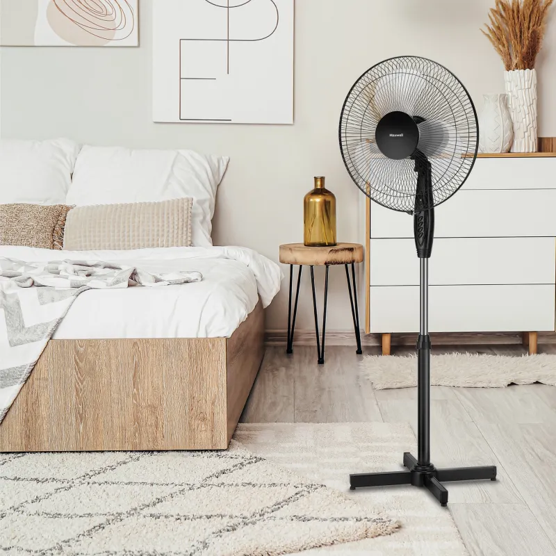 Вентилятор напольный Maxwell MW-3523 40Вт скоростей:3 ПДУ белый