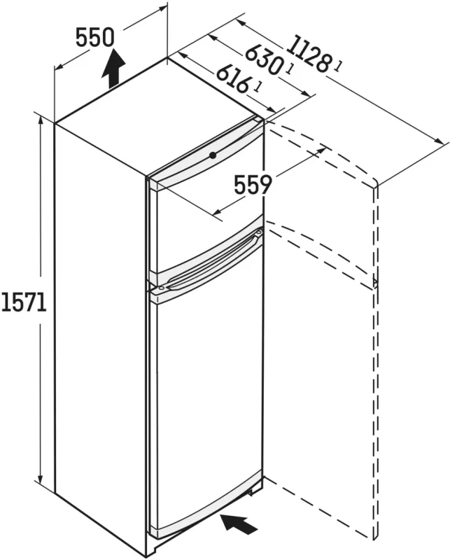 Холодильник Liebherr CTele 2931 2-хкамерн. серебристый