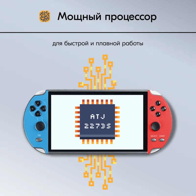 Игровая консоль KingPrice Portable X1 красный/синий