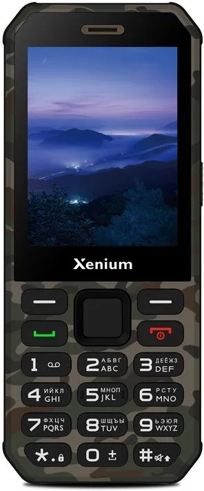 Мобильный телефон XENIUM X300 зеленый моноблок 1.77" 128x160 Nucleus 0.3Mpix GSM900/1800 MP3