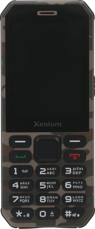 Мобильный телефон XENIUM X300 зеленый моноблок 1.77" 128x160 Nucleus 0.3Mpix GSM900/1800 MP3