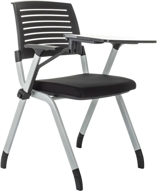 Стул Бюрократ X-Click-PP черный со столиком на ножках металл серый