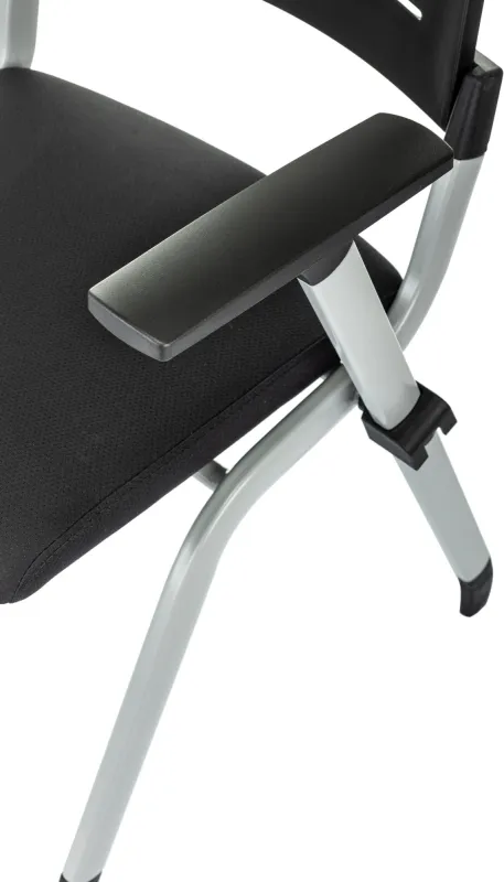 Стул Бюрократ X-Click-PP черный со столиком на ножках металл серый