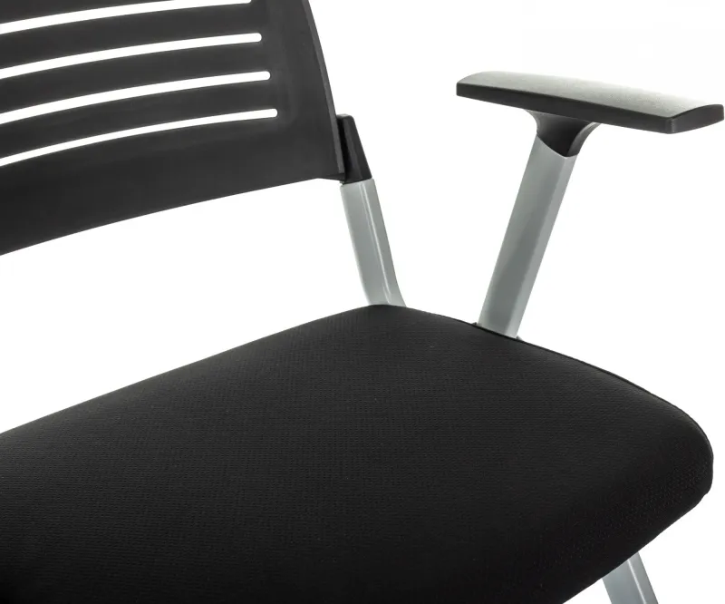 Стул Бюрократ X-Click-PP черный со столиком на ножках металл серый