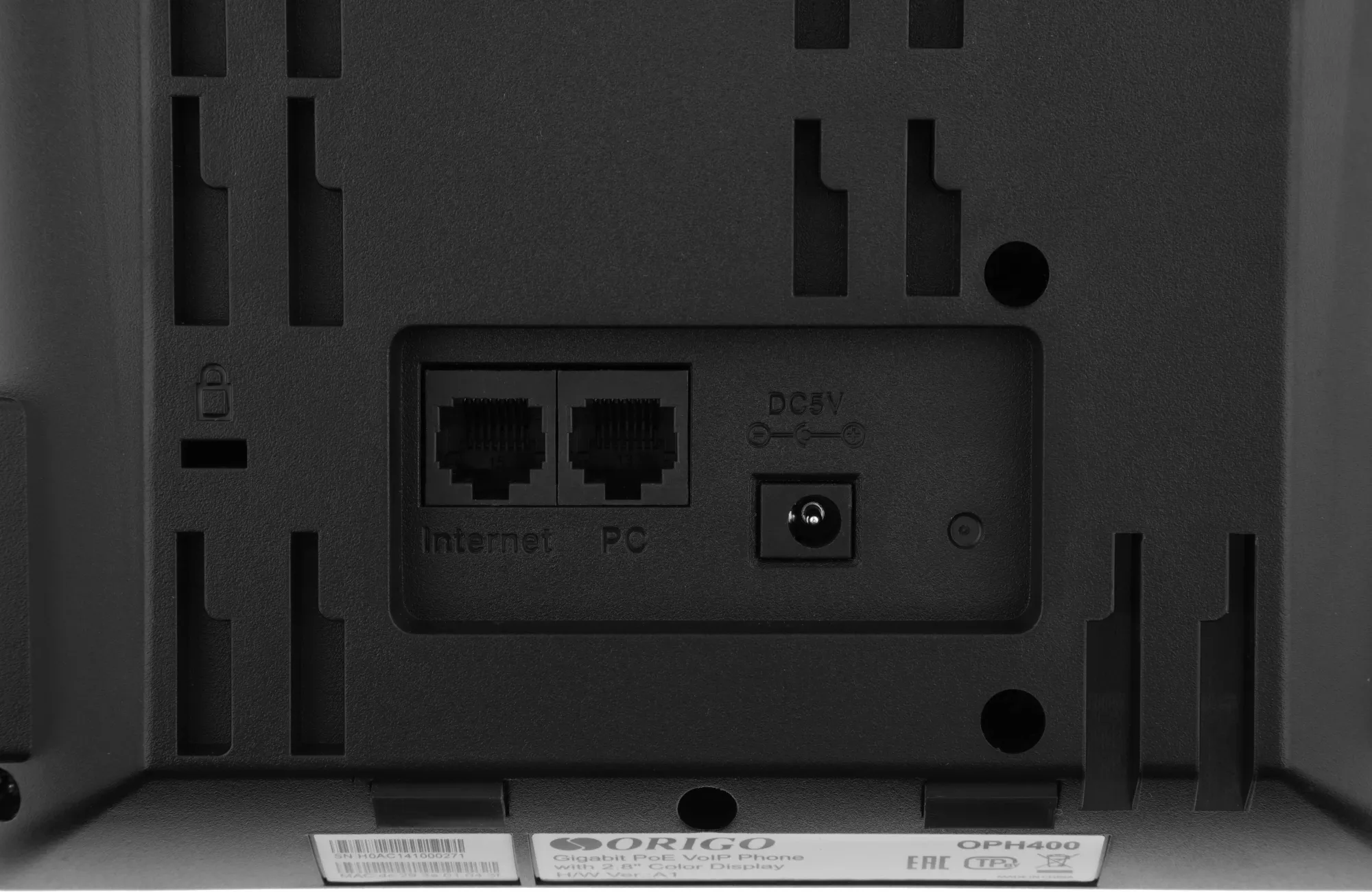 ORIGO IP-телефон с цветным дисплеем 2.8", 1000Base-T WAN PoE, 1000Base-T LAN, без адаптера питания