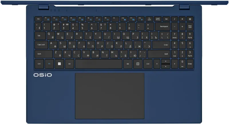 Ноутбук Osio BaseLine B150i-005c N-series N100 8Gb SSD512Gb Intel UHD Graphics 15.6" IPS FHD (1920x1080) noOS blue WiFi BT Cam 5000mAh
