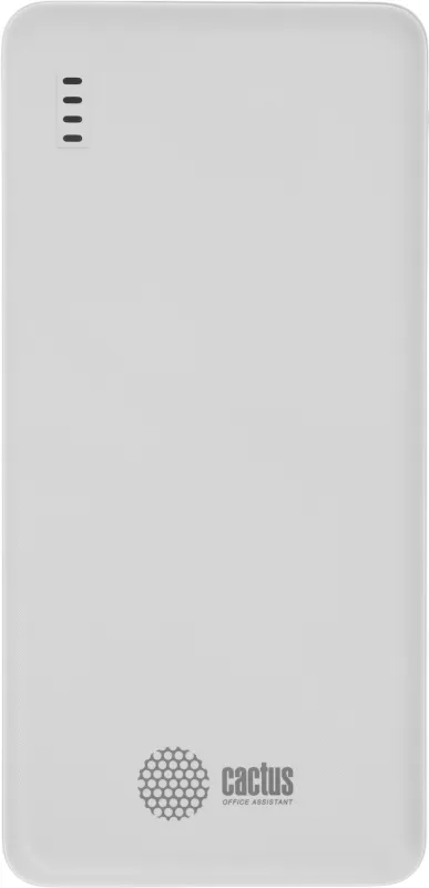 Мобильный аккумулятор Cactus CS-PBFSBA-10000 10000mAh 4.5A USB-A/2xUSB-C белый