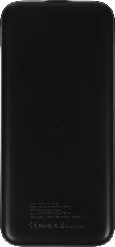 Мобильный аккумулятор Cactus CS-PBFSCA-10000 10000mAh 4.5A 2xUSB-A/USB-C черный
