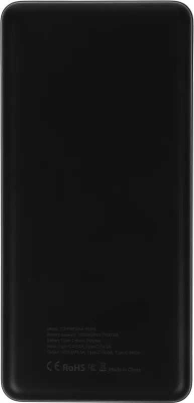Мобильный аккумулятор Cactus CS-PBFSAA-10000 10000mAh 4.5A USB-A/2xUSB-C черный