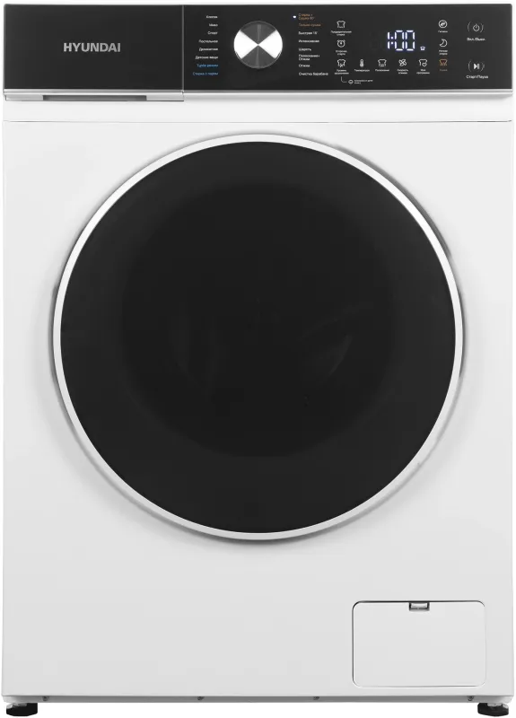 Стиральная машина Hyundai WFD8216 класс: A+++ загр.фронтальная макс.:8кг (с сушкой) белый инвертер