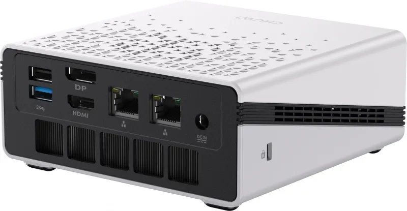 ПК Мини Chuwi UBox Ryzen 5 6600H (3.3) 16Gb SSD512Gb 660M Windows 11 Professional 2x2.5GbitEth WiFi BT 90W белый/черный