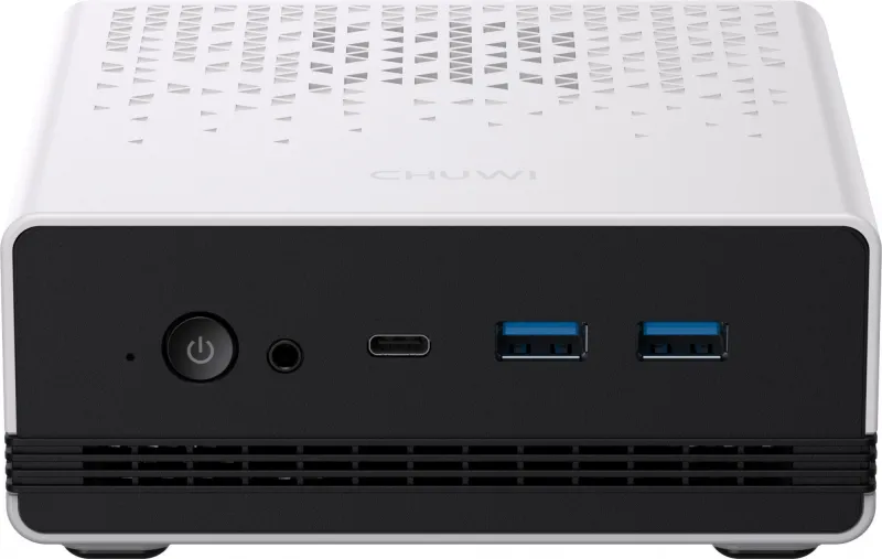 ПК Мини Chuwi UBox Ryzen 5 6600H (3.3) 16Gb SSD512Gb 660M Windows 11 Professional 2x2.5GbitEth WiFi BT 90W белый/черный