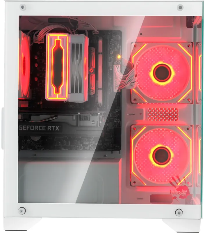 Корпус Bloody BD-CC103 белый без БП mATX 7x120mm 1xUSB2.0 1xUSB3.0 audio bott PSU