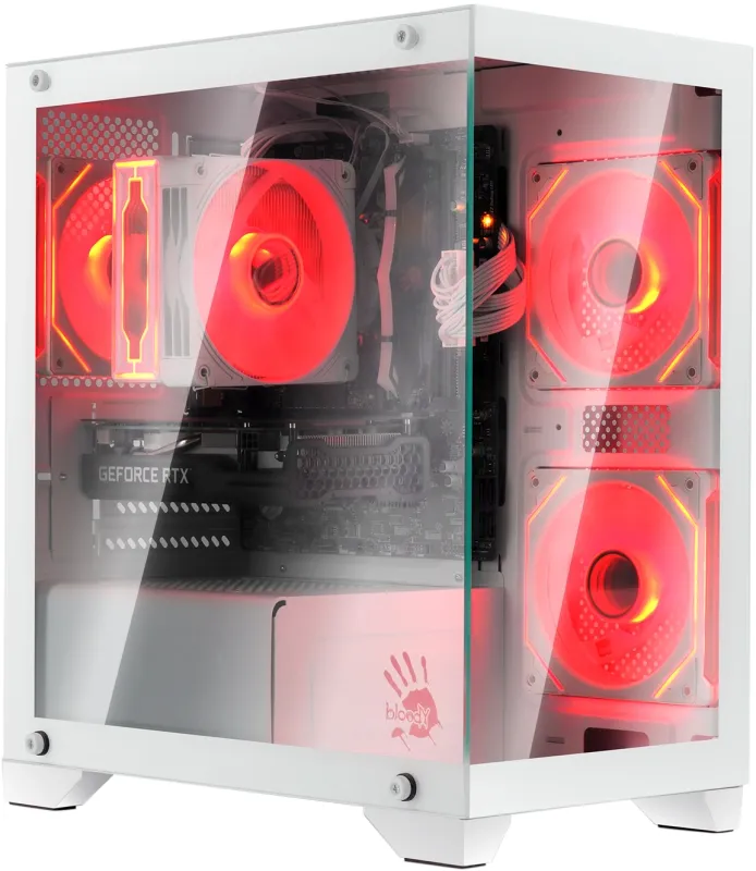 Корпус Bloody BD-CC103 белый без БП mATX 7x120mm 1xUSB2.0 1xUSB3.0 audio bott PSU