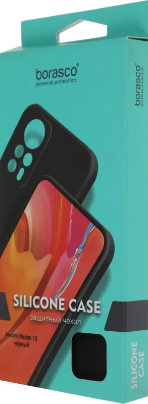 Чехол (клип-кейс) BoraSCO для Xiaomi Redmi 13 Silicone Case черный (73408)