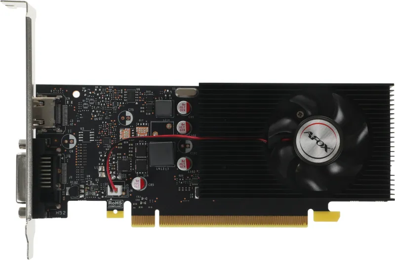 Видеокарта Afox PCI-E AF1030-2048D5L7 NVIDIA GeForce GT 1030 2Gb 64bit GDDR5 1228/6000 DVIx1 HDMIx1 HDCP Ret low profile