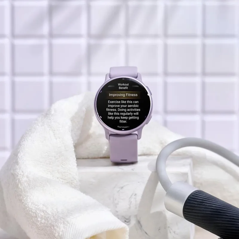 Смарт-часы Garmin Vivoactive 5 30.4мм 1.2" AMOLED корп.сиреневый рем.сиреневый разм.брасл.:125-190мм (010-02862-13)