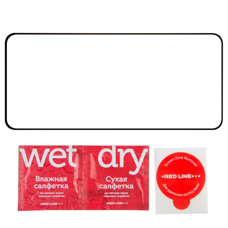 Защитное стекло для экрана Redline черный для Realme 12 4G 2.5D 1шт. (УТ000039355)