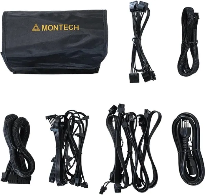 Блок питания Montech ATX 1200W TITAN GOLD Gen.5 80+ gold (20+4pin) APFC 135mm fan 12xSATA Cab Manag RTL