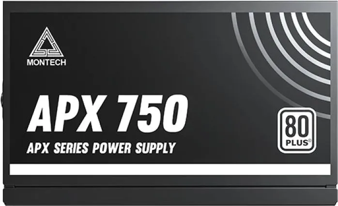 Блок питания Montech ATX 750W APX 750 80 PLUS WHITE (20+4pin) APFC 120mm fan 6xSATA Cab Manag RTL