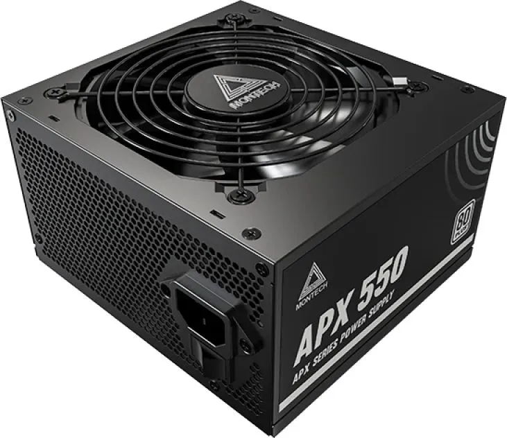 Блок питания Montech ATX 550W APX 550 80 PLUS WHITE (20+4pin) APFC 120mm fan 6xSATA Cab Manag RTL