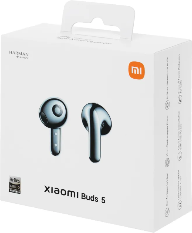 Гарнитура вкладыши Xiaomi Buds 5 M2341E1 черный беспроводные bluetooth в ушной раковине (BHR8118GL)