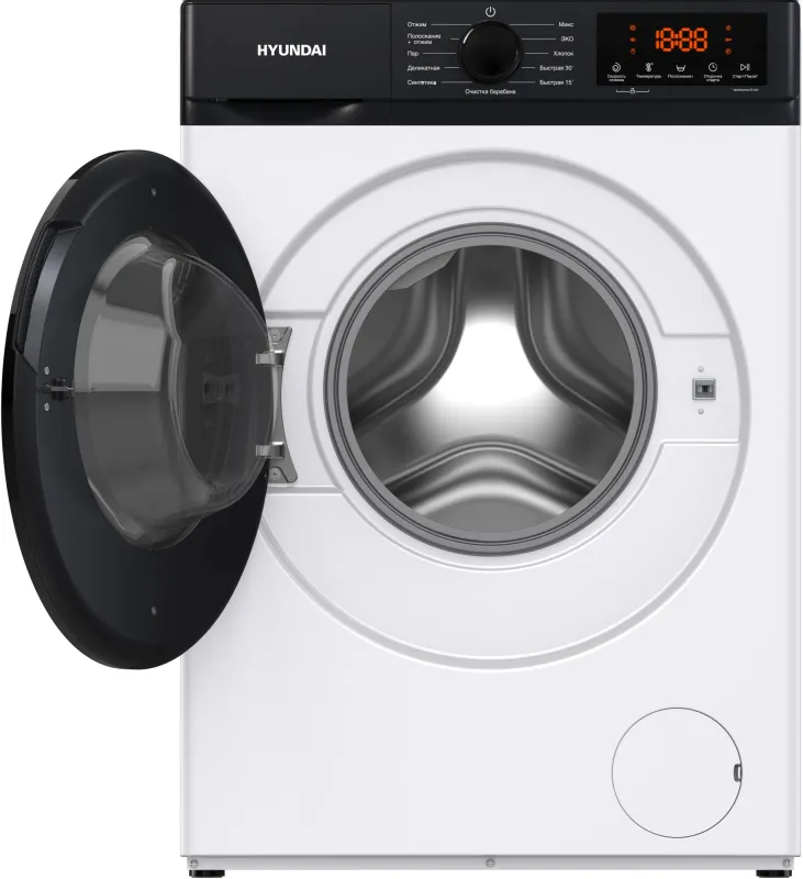 Стиральная машина Hyundai WME8215 класс: A загр.фронтальная макс.:8кг белый инвертер