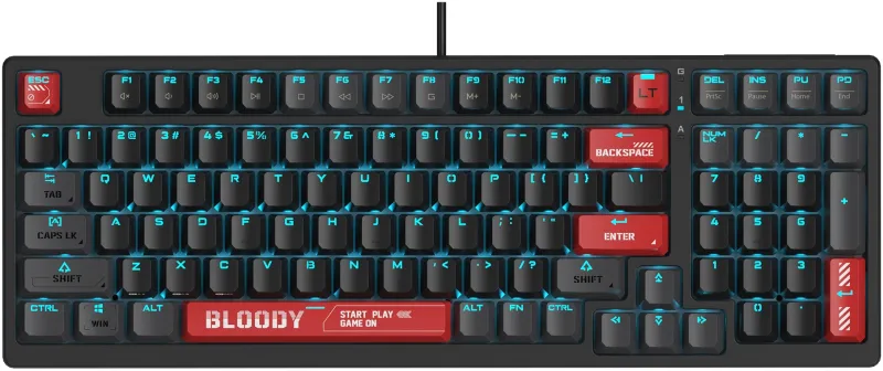 Клавиатура A4Tech Bloody AT98 Renegade механическая черный/зеленый USB for gamer LED (AT98)