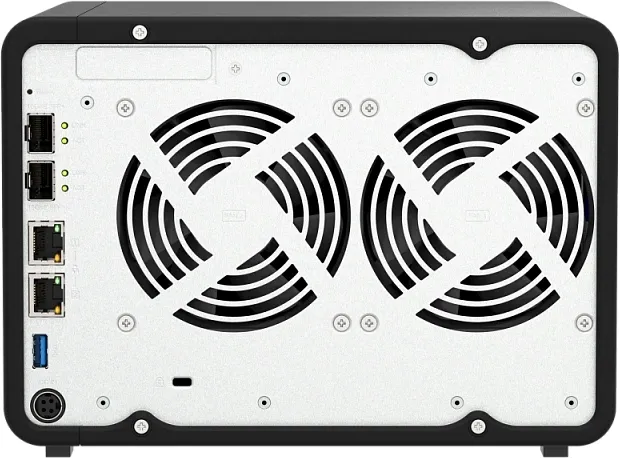 QNAP SMB QC 2GhzCPU/4Gb/upto 6HDD, up to 22 with TL-D1600S/SATA(3,5" 2,5")/ 2xUSB3.2/1xHDMI/1xExp.slot/2x2,5Gb 2x10Gb(SFP+)/iSCSI/1xPS/2YW