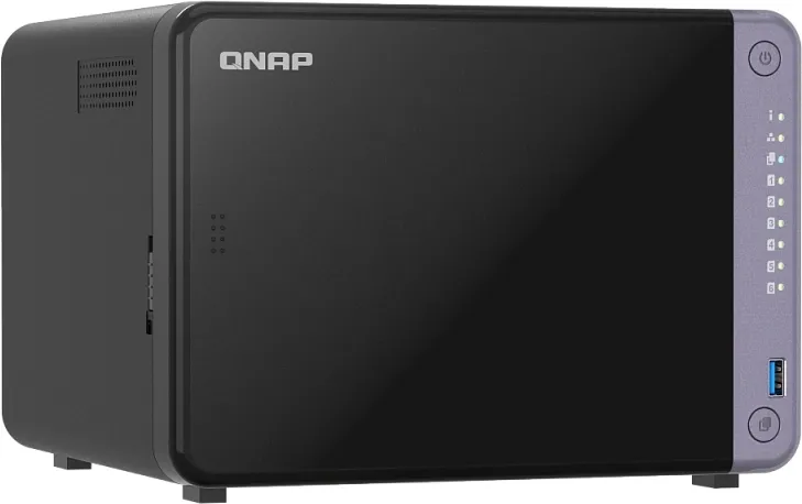 QNAP SMB QC 2GhzCPU/4Gb/upto 6HDD, up to 22 with TL-D1600S/SATA(3,5" 2,5")/ 2xUSB3.2/1xHDMI/1xExp.slot/2x2,5Gb 2x10Gb(SFP+)/iSCSI/1xPS/2YW