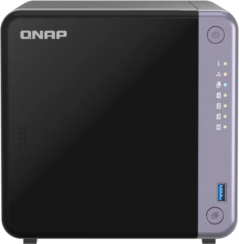 QNAP SMB QC 2GhzCPU/4Gb/upto 4HDD, up to 20 with TL-D1600S/SATA(3,5" 2,5")/ 2xUSB3.2/1xHDMI/1xExp.slot/2x2,5Gb 2x10Gb(SFP+)/iSCSI/1xPS/2YW