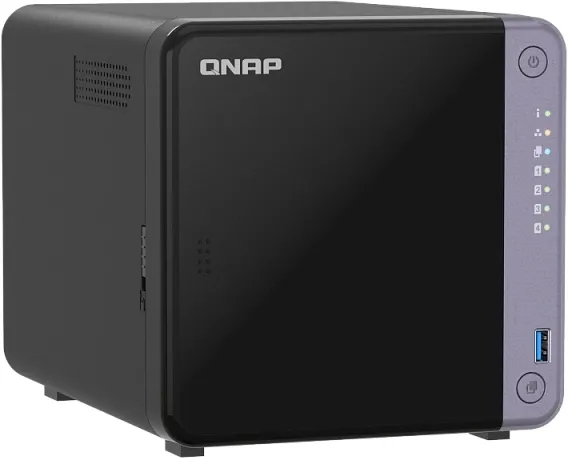 QNAP SMB QC 2GhzCPU/4Gb/upto 4HDD, up to 20 with TL-D1600S/SATA(3,5" 2,5")/ 2xUSB3.2/1xHDMI/1xExp.slot/2x2,5Gb 2x10Gb(SFP+)/iSCSI/1xPS/2YW