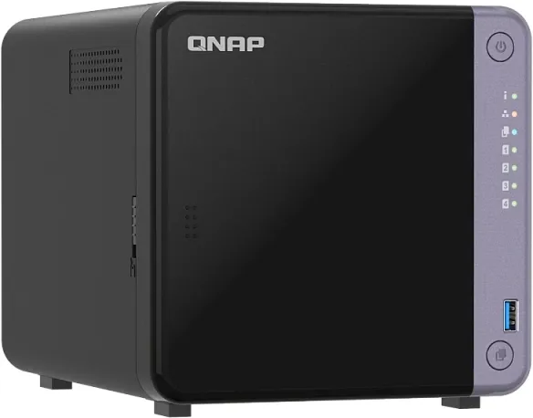 QNAP SMB QC 2GhzCPU/4Gb/upto 4HDD, up to 20 with TL-D1600S/SATA(3,5" 2,5")/ 2xUSB3.2/1xHDMI/1xExp.slot/2x2,5Gb 2x10Gb(SFP+)/iSCSI/1xPS/2YW