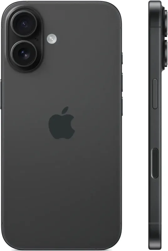 Смартфон Apple A3287 iPhone 16 128Gb черный моноблок 3G 4G 1Sim 6.1" 1179x2556 iOS 18 48Mpix 802.11 a/b/g/n/ac/ax/be NFC GPS Protect