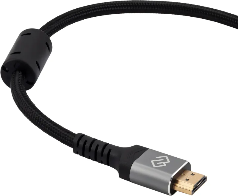Кабель аудио-видео Digma HDMI (m)/HDMI (m) 1.5м. феррит.кольца позолоч.конт. черный (D-HDMI-2FF-V2.1-1.5M)