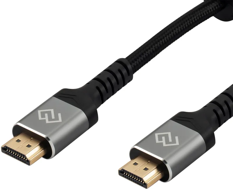 Кабель аудио-видео Digma HDMI (m)/HDMI (m) 1.5м. феррит.кольца позолоч.конт. черный (D-HDMI-2FF-V2.1-1.5M)