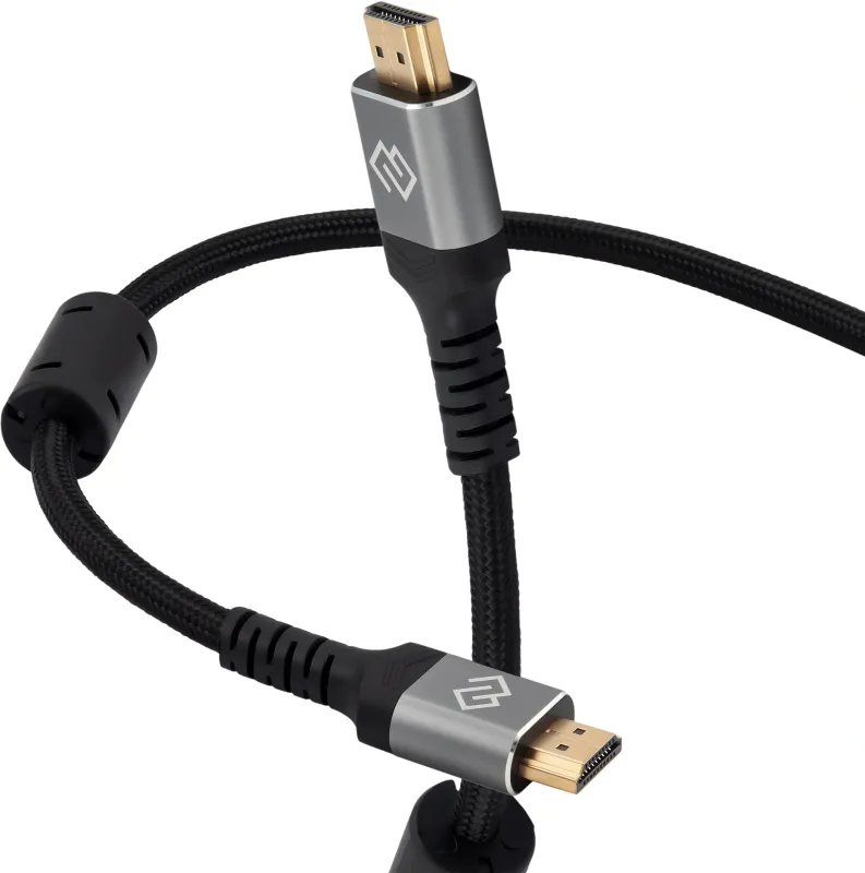 Кабель аудио-видео Digma HDMI (m)/HDMI (m) 1.5м. феррит.кольца позолоч.конт. черный (D-HDMI-2FF-V2.1-1.5M)