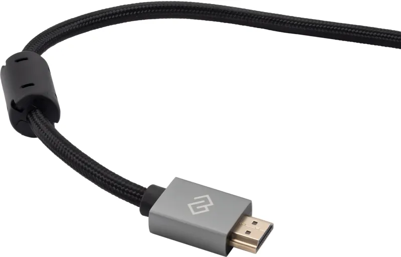 Кабель аудио-видео Digma HDMI (m)/HDMI (m) 2м. феррит.кольца позолоч.конт. черный (D-HDMI-2FF-V2.0-2M)