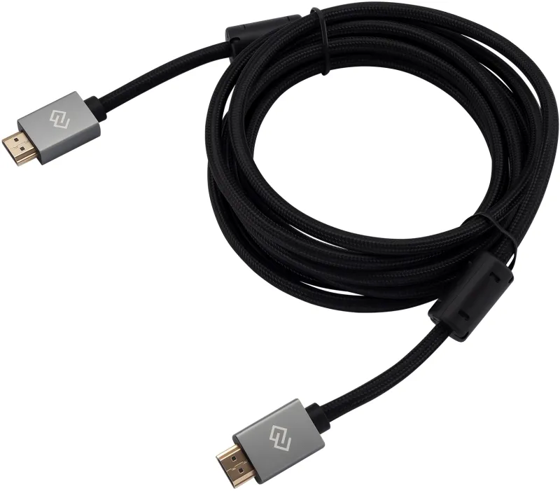 Кабель аудио-видео Digma HDMI (m)/HDMI (m) 3м. феррит.кольца позолоч.конт. черный (D-HDMI-2FF-V2.0-3M)