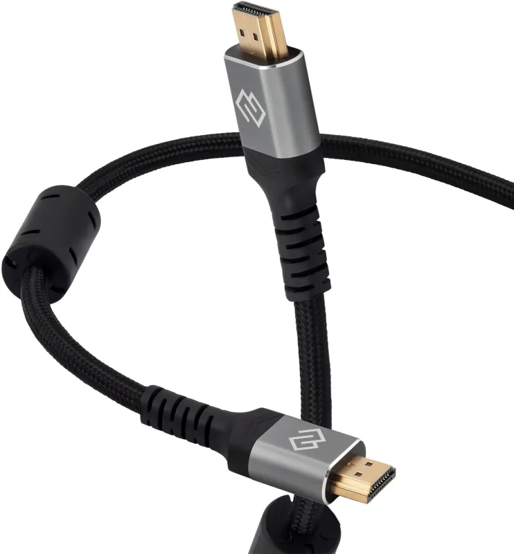 Кабель аудио-видео Digma HDMI (m)/HDMI (m) 5м. феррит.кольца позолоч.конт. черный (D-HDMI-2FF-V2.1-5M)
