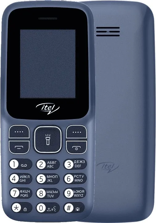 Мобильный телефон Itel it2163N Ace 2N темно-синий моноблок 2Sim 1.77" 128x160 GSM900/1800 MP3 FM microSD max32Gb