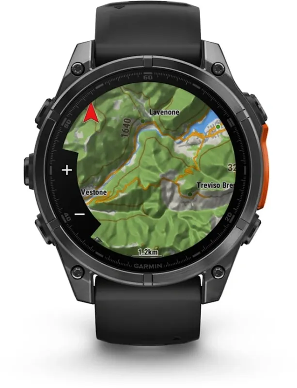 Смарт-часы Garmin Fenix 8 47мм 1.4" AMOLED корп.серый рем.черный разм.брасл.:125-208мм (010-02904-00)