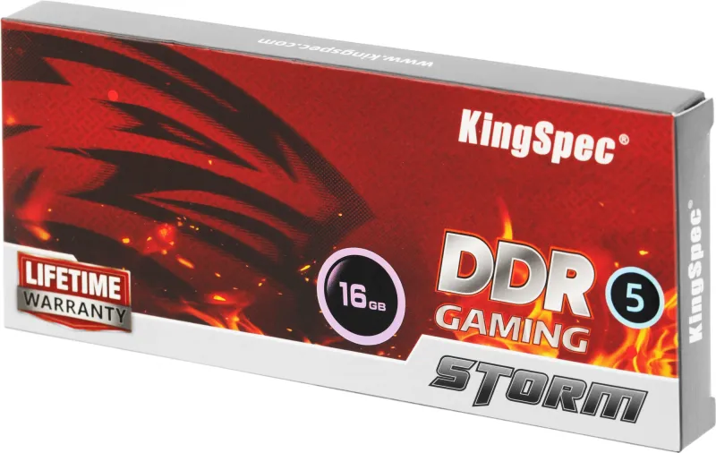 Память DDR5 16GB 4800MHz Kingspec KS4800D5M11016G RTL PC5-38400 CL40 DIMM 288-pin 1.1В single rank с радиатором Ret