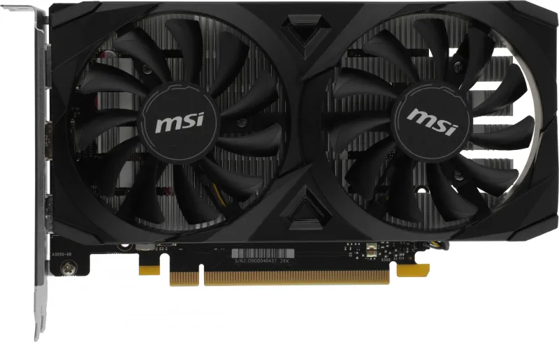 Видеокарта MSI PCI-E 4.0 RTX 3050 VENTUS 2X E 6G OC NVIDIA GeForce RTX 3050 6Gb 96bit GDDR6 1492/14000 HDMIx2 DPx1 HDCP Ret