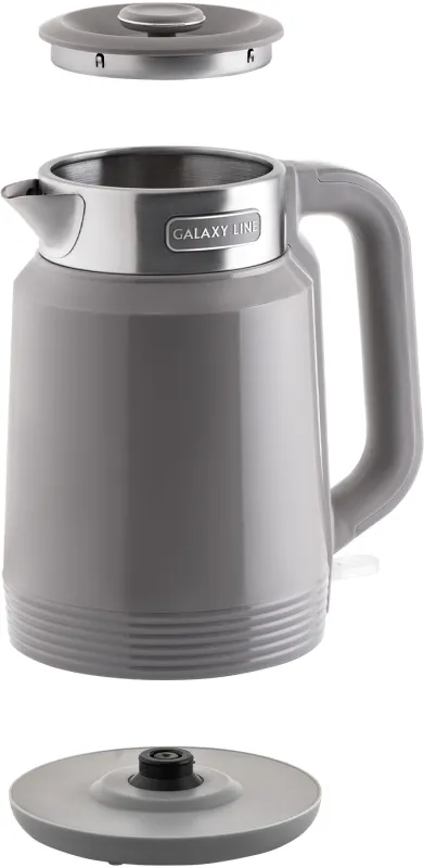 Чайник электрический Galaxy Line GL 0364 1.7л. 2200Вт серый корпус: нерж.сталь/пластик (7010103648)