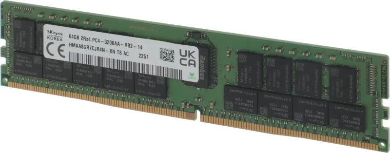 Оперативная память Hynix DDR4  64GB RDIMM (PC4-25600) 3200MHz ECC Registered 1.2V, 1 year, OEM