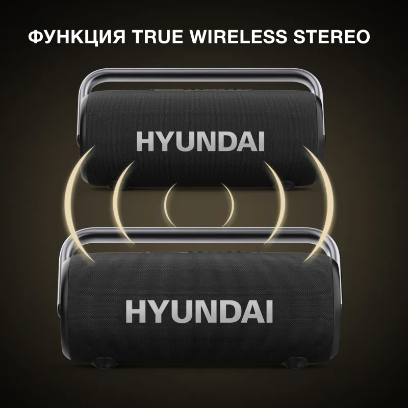 Колонка порт. Hyundai H-PS1029 черный 220W 4.1 BT 10м 4800mAh