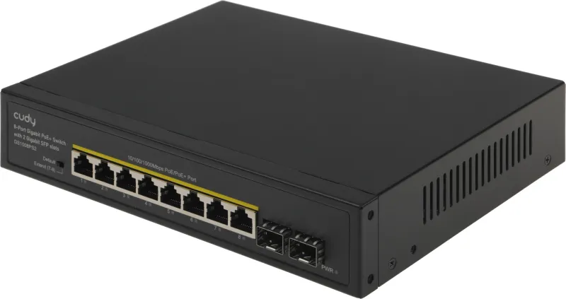 Коммутатор Cudy GS1008PS2 (L2) 8x1Гбит/с 2SFP 8PoE+ 120W неуправляемый