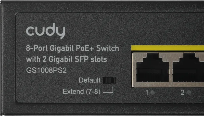 Коммутатор Cudy GS1008PS2 (L2) 8x1Гбит/с 2SFP 8PoE+ 120W неуправляемый